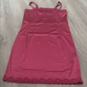 cotton on pink silk slip